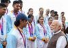 एशियाई खेलों के पदक विजेताओं से मिले पी.एम. मोदी, खिलाड़ियों की उपलब्धियों को सराहा